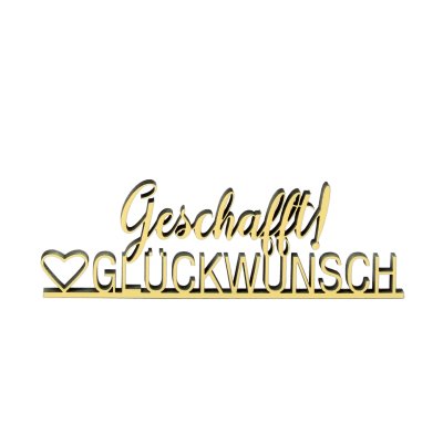 Geschafft Glückwunsch