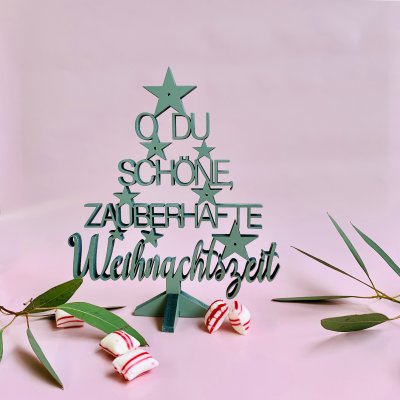 O du schöne, zauberhafte Weihnachtszeit - Aufsteller