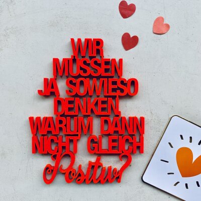 Wir müssen ja sowieso denken, warum dann nicht...