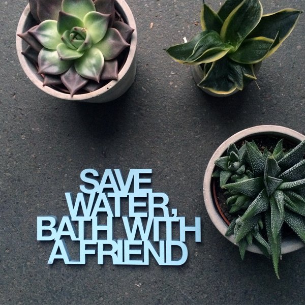 Save water bath with a friend