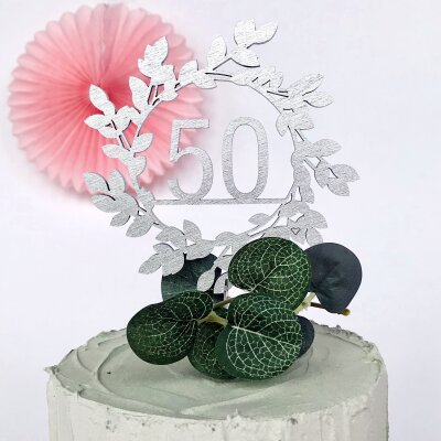 Caketopper Kranz "50"