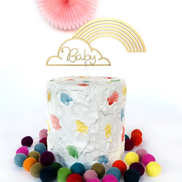 Caketopper Cloud & Rainbow - Baby