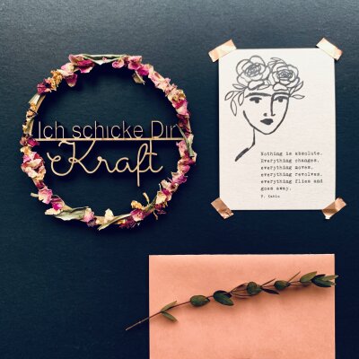 Set "Ich schicke dir Kraft" im Kranz mit...