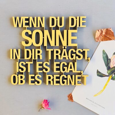 Wenn Du die Sonne in Dir trägst, ist es egal ob, es...