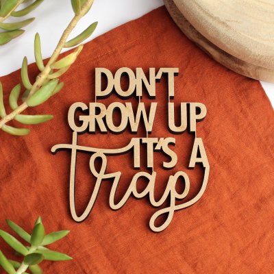 Dont grow up, its a trap