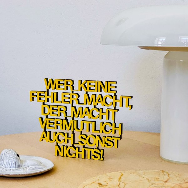 Wer keine Fehler macht, der macht vermutlich auch sonst nichts.