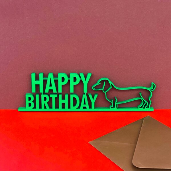 Happy birthday mit Dackel