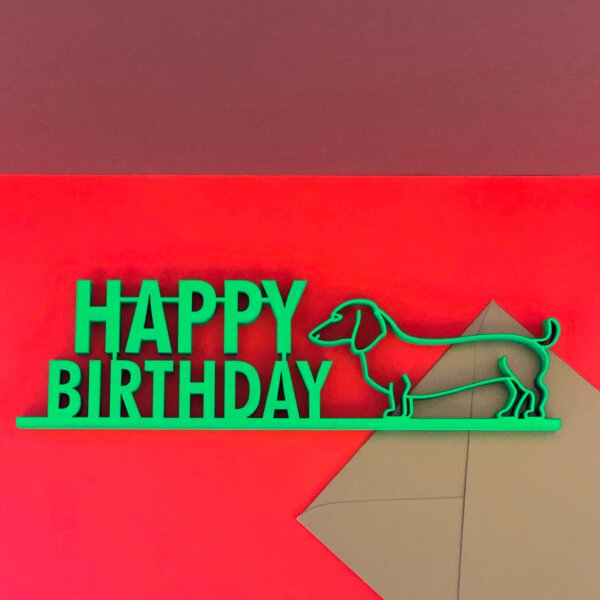 Happy birthday mit Dackel