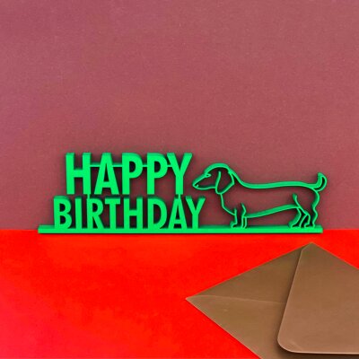 Happy birthday mit Dackel