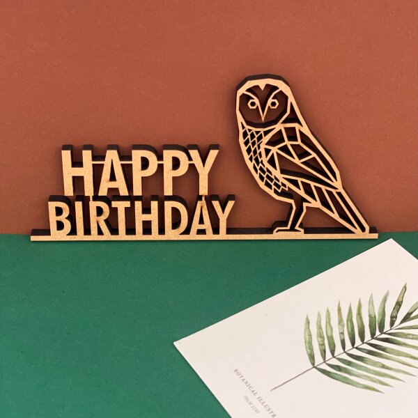 Happy birthday mit Eule