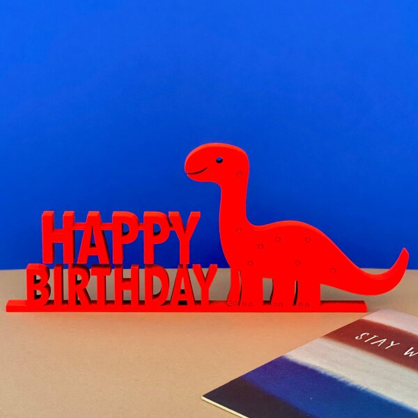Happy Birthday mit Dinosaurier