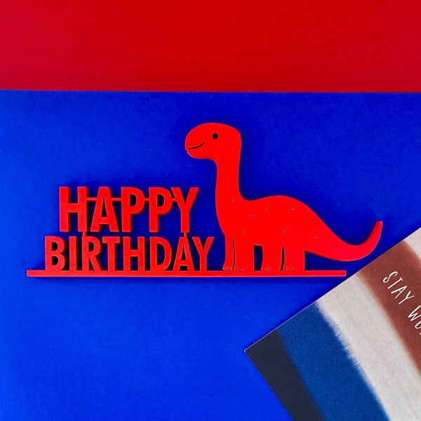 Happy Birthday mit Dinosaurier