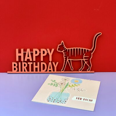 Happy birthday mit Katze