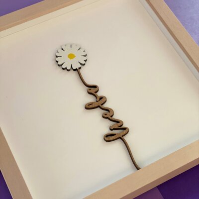 Gänseblume mit verschiedenen Wörtern