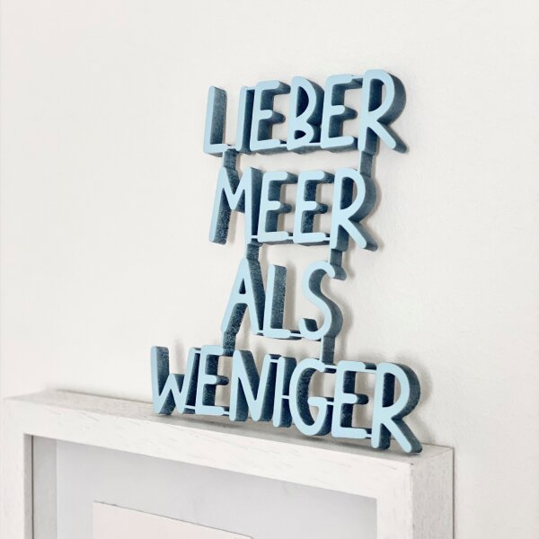 Lieber mehr als weinger