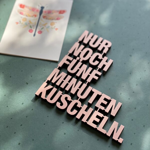 Nur noch 5 Minuten kuscheln