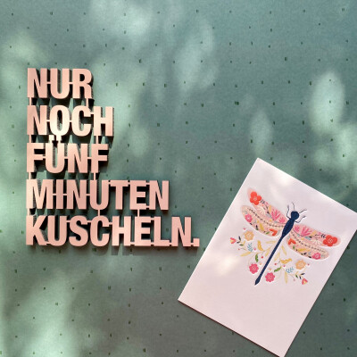 Nur noch 5 Minuten kuscheln