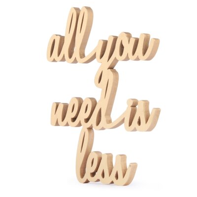all you need is less