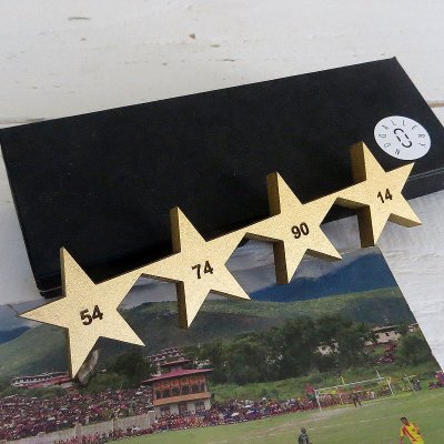 4 stars  in 3D with engraving