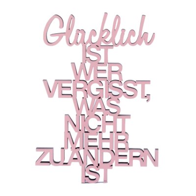 Glücklich ist wer vergisst was nicht mehr zu...