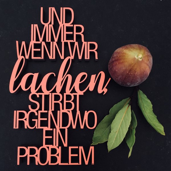 Und immer wenn wir lachen stirbt irgendwo ein Problem