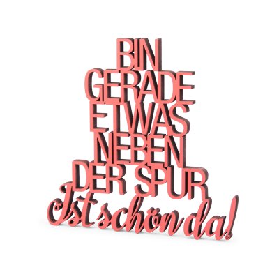Bin gerade etwas neben der Spur Ist schön da!