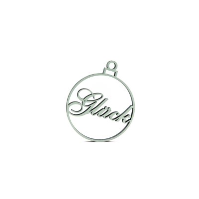 Weihnachtskugel Glück