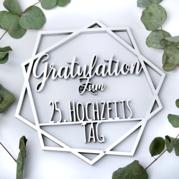 Gratulation zum 25 Hochzeitstag